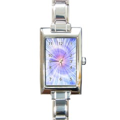 Creation Light Blue White Neon Sun Rectangle Italian Charm Watch