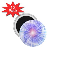 Creation Light Blue White Neon Sun 1 75  Magnets (10 Pack)  by Mariart