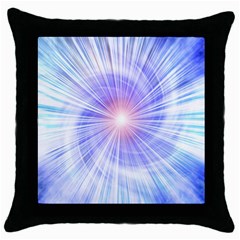 Creation Light Blue White Neon Sun Throw Pillow Case (black)