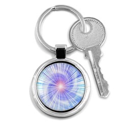 Creation Light Blue White Neon Sun Key Chains (round) 