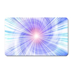 Creation Light Blue White Neon Sun Magnet (rectangular) by Mariart