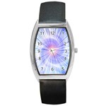 Creation Light Blue White Neon Sun Barrel Style Metal Watch Front