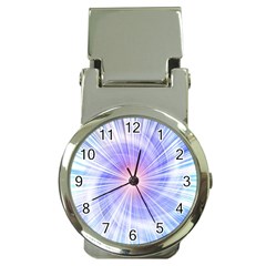 Creation Light Blue White Neon Sun Money Clip Watches