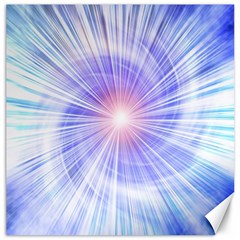 Creation Light Blue White Neon Sun Canvas 20  X 20   by Mariart