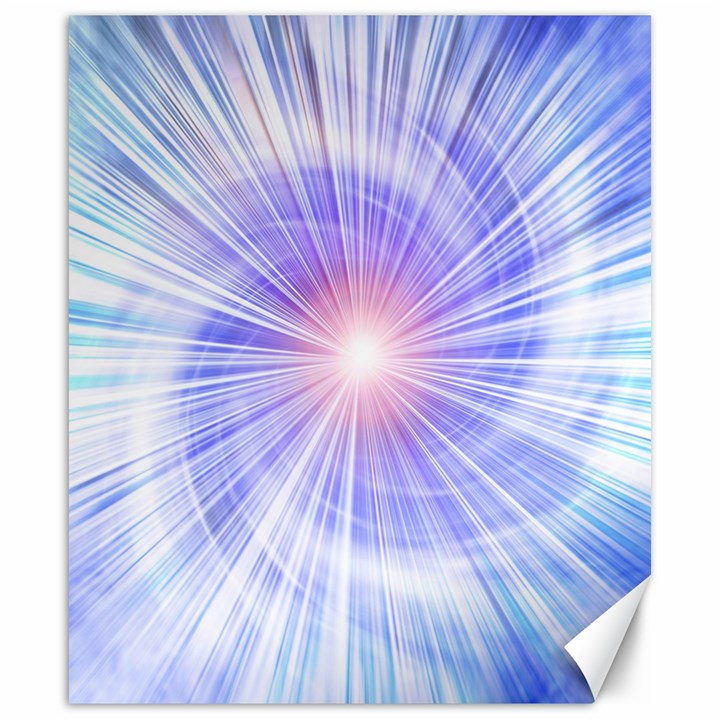 Creation Light Blue White Neon Sun Canvas 20  x 24  