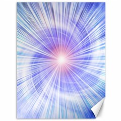 Creation Light Blue White Neon Sun Canvas 36  X 48   by Mariart