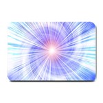 Creation Light Blue White Neon Sun Small Doormat  24 x16  Door Mat