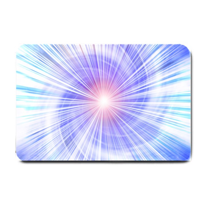 Creation Light Blue White Neon Sun Small Doormat 