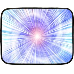 Creation Light Blue White Neon Sun Double Sided Fleece Blanket (mini)  by Mariart