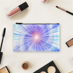 Creation Light Blue White Neon Sun Cosmetic Bag (small)  by Mariart