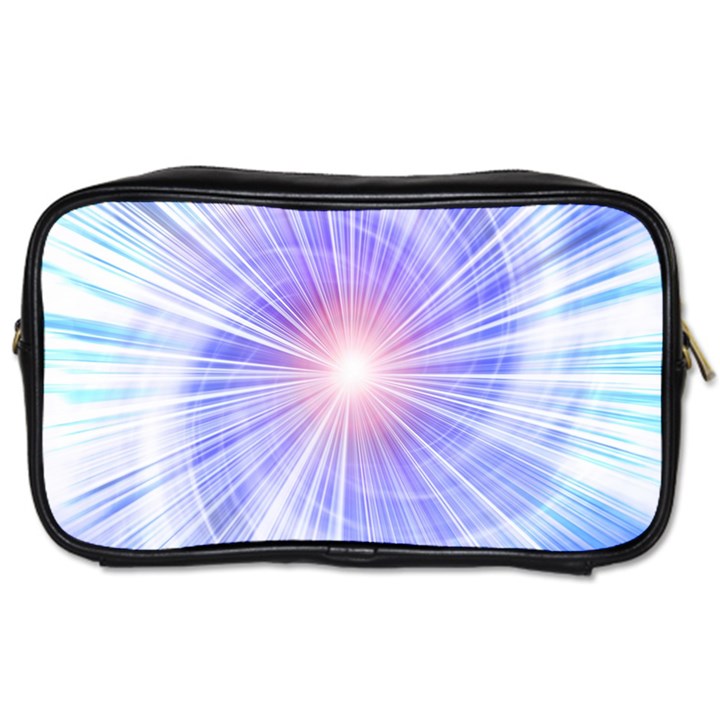 Creation Light Blue White Neon Sun Toiletries Bags