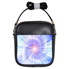 Creation Light Blue White Neon Sun Girls Sling Bags by Mariart