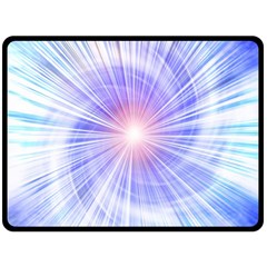 Creation Light Blue White Neon Sun Fleece Blanket (large)  by Mariart