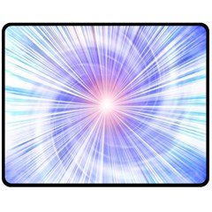 Creation Light Blue White Neon Sun Fleece Blanket (medium)  by Mariart