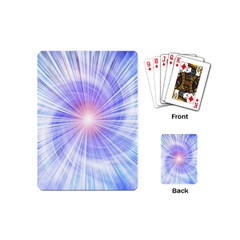 Creation Light Blue White Neon Sun Playing Cards (mini)  by Mariart