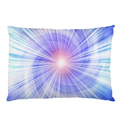 Creation Light Blue White Neon Sun Pillow Case (two Sides) by Mariart