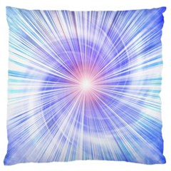 Creation Light Blue White Neon Sun Large Cushion Case (two Sides)