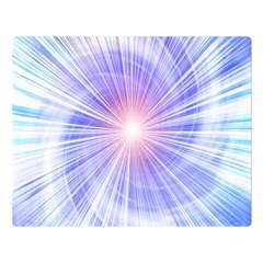 Creation Light Blue White Neon Sun Double Sided Flano Blanket (large) 