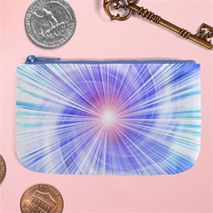 Creation Light Blue White Neon Sun Large Coin Purse