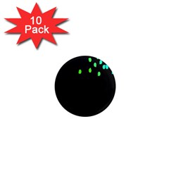 Green Black Widescreen 1  Mini Magnet (10 Pack) 