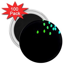 Green Black Widescreen 2 25  Magnets (100 Pack) 