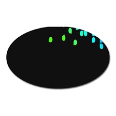 Green Black Widescreen Oval Magnet by Mariart