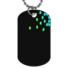 Green Black Widescreen Dog Tag (one Side)