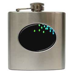 Green Black Widescreen Hip Flask (6 Oz) by Mariart