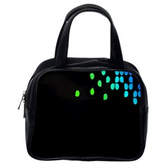 Green Black Widescreen Classic Handbags (one Side)