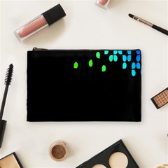 Green Black Widescreen Cosmetic Bag (medium)  by Mariart