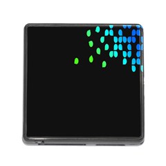 Green Black Widescreen Memory Card Reader (square) by Mariart