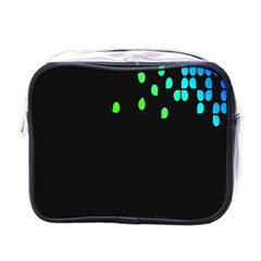 Green Black Widescreen Mini Toiletries Bags by Mariart