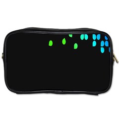 Green Black Widescreen Toiletries Bags 2-side by Mariart