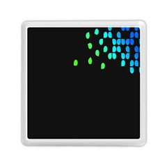 Green Black Widescreen Memory Card Reader (square)  by Mariart