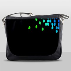 Green Black Widescreen Messenger Bags by Mariart