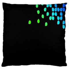 Green Black Widescreen Large Cushion Case (one Side) by Mariart