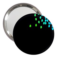 Green Black Widescreen 3  Handbag Mirrors by Mariart