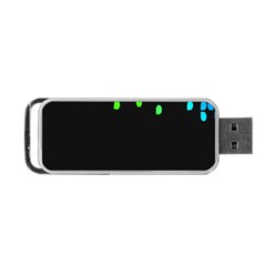 Green Black Widescreen Portable Usb Flash (one Side) by Mariart