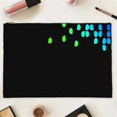 Green Black Widescreen Cosmetic Bag (xxl)  by Mariart