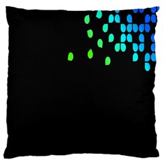 Green Black Widescreen Large Flano Cushion Case (two Sides)