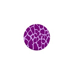 Giraffe Skin Purple Polka 1  Mini Magnets by Mariart