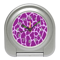 Giraffe Skin Purple Polka Travel Alarm Clocks