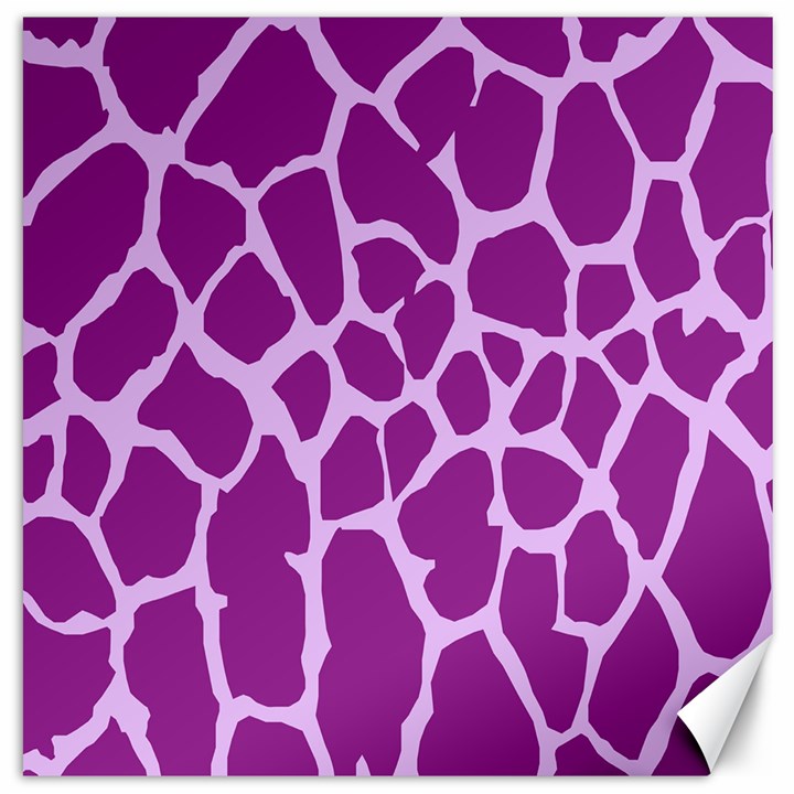 Giraffe Skin Purple Polka Canvas 20  x 20  