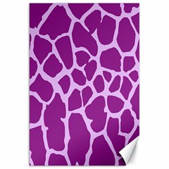 Giraffe Skin Purple Polka Canvas 20  X 30   by Mariart