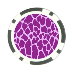 Giraffe Skin Purple Polka Poker Chip Card Guard by Mariart