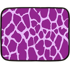 Giraffe Skin Purple Polka Fleece Blanket (mini)