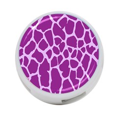 Giraffe Skin Purple Polka 4-port Usb Hub (one Side)