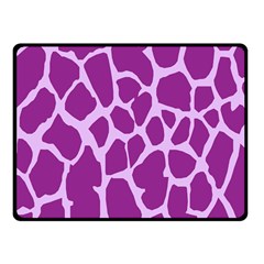 Giraffe Skin Purple Polka Fleece Blanket (small)