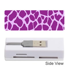 Giraffe Skin Purple Polka Memory Card Reader (stick) 