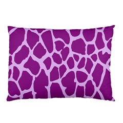 Giraffe Skin Purple Polka Pillow Case (two Sides) by Mariart